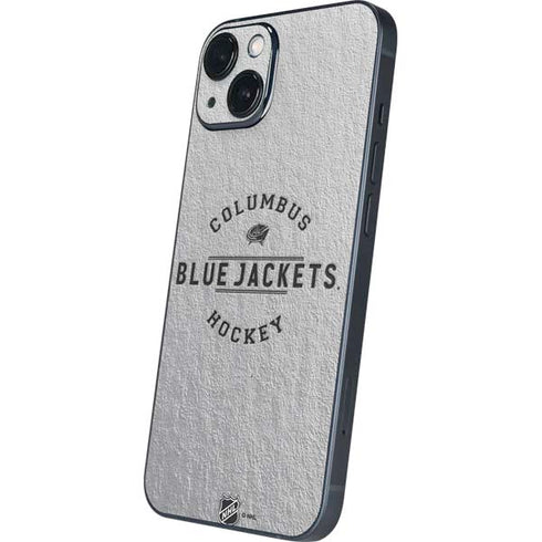 NHL Columbus Blue Jackets Black Text iPhone 14 Skin