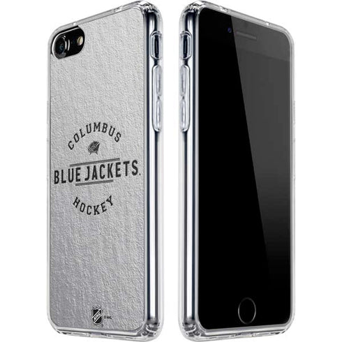 NHL Columbus Blue Jackets Black Text iPhone SE (2nd & 3rd Gen) Clear Case