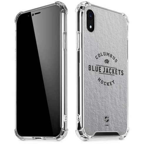 NHL Columbus Blue Jackets Black Text iPhone XR Clear Case