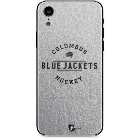 NHL Columbus Blue Jackets Black Text iPhone XR Skin