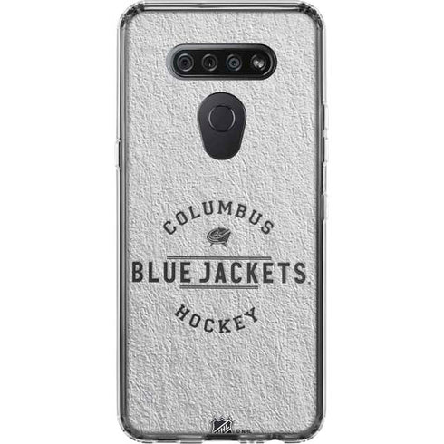 NHL Columbus Blue Jackets Black Text LG K51/Q51 Clear Case
