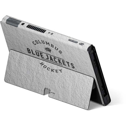 NHL Columbus Blue Jackets Black Text Nintendo Switch OLED (2021) Skin