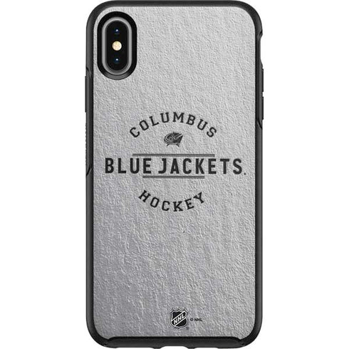 NHL Columbus Blue Jackets Black Text Otterbox Symmetry iPhone Skin
