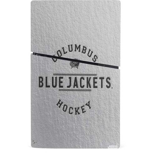 NHL Columbus Blue Jackets Black Text PS5 Slim Digital Edition Console Skin