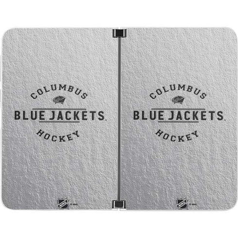 NHL Columbus Blue Jackets Black Text Surface Duo Skin