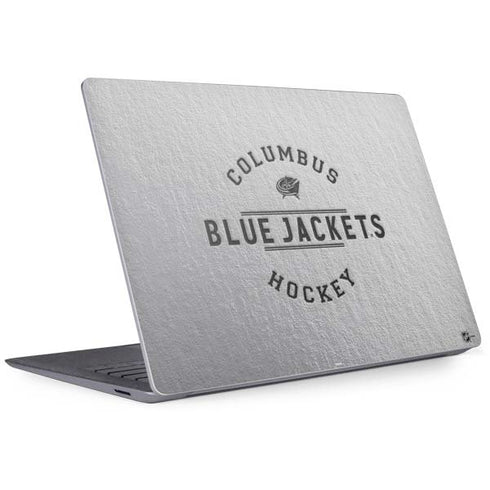 NHL Columbus Blue Jackets Black Text Surface Laptop 3 13.5in Skin
