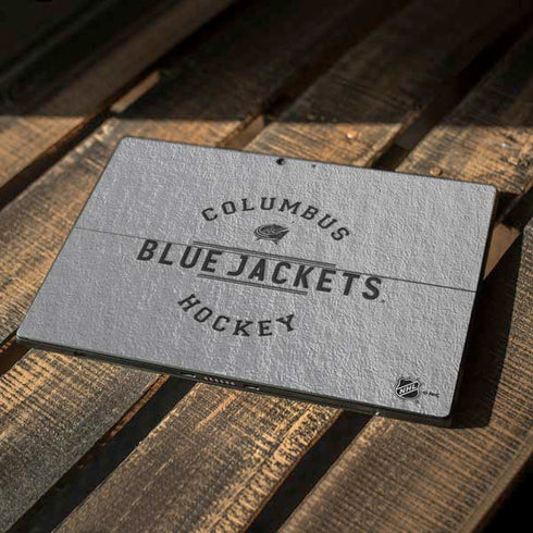 NHL Columbus Blue Jackets Black Text Surface Pro 7 Skin