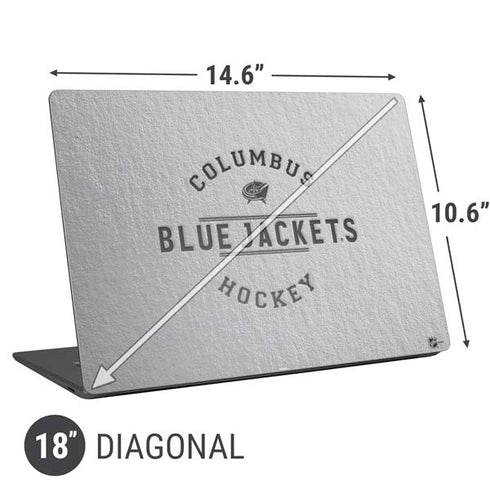 NHL Columbus Blue Jackets Black Text Universal Laptop 18in (14.6 x 10.6in) Skin