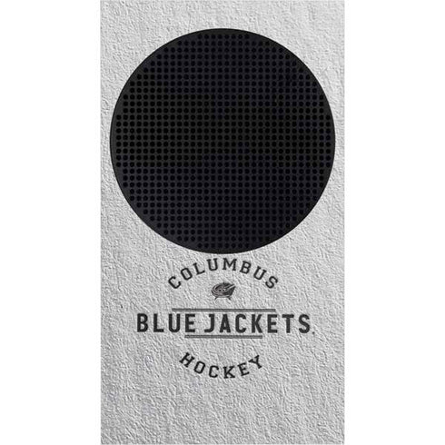 NHL Columbus Blue Jackets Black Text Xbox Series S Console Skin