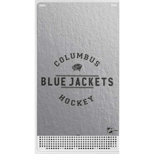 NHL Columbus Blue Jackets Black Text Xbox Series S Console Skin