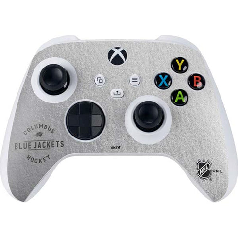 NHL Columbus Blue Jackets Black Text Xbox Series S Controller Skin