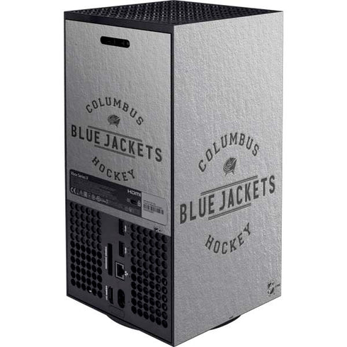 NHL Columbus Blue Jackets Black Text Xbox Series X Bundle Skin