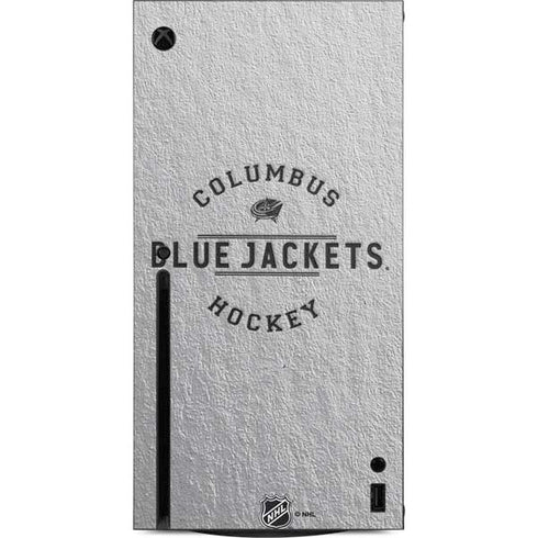NHL Columbus Blue Jackets Black Text Xbox Series X Console Skin