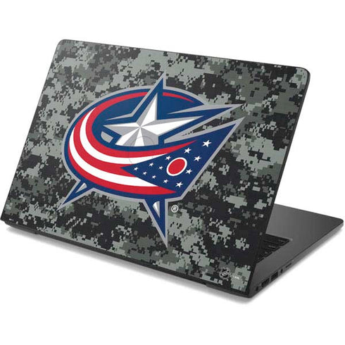 NHL Columbus Blue Jackets Camo Dell Chromebook Skin