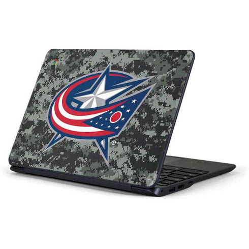 NHL Columbus Blue Jackets Camo Samsung Chromebook Skin