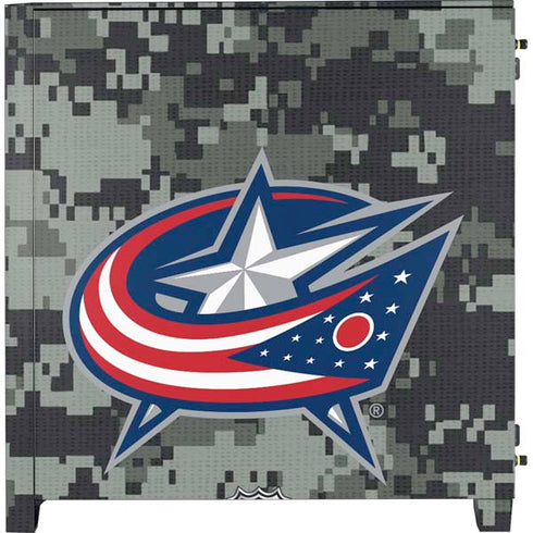 NHL Columbus Blue Jackets Camo Corsair 4000D Tempered Glass Mid-Tower ATX Case Skin