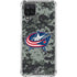 NHL Columbus Blue Jackets Camo Galaxy A12 Clear Case