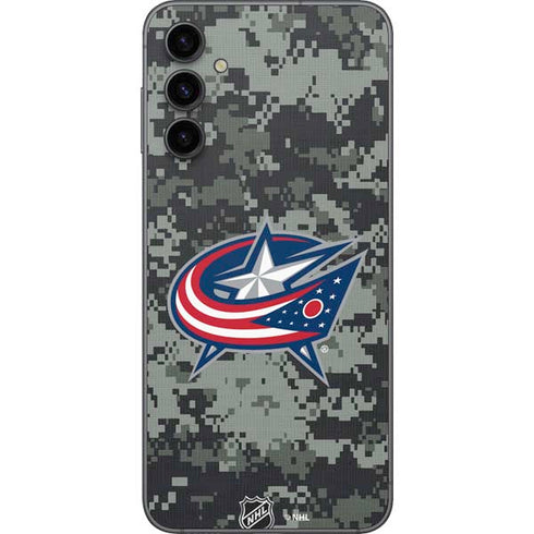 NHL Columbus Blue Jackets Camo Galaxy A14 5G Skin