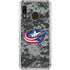 NHL Columbus Blue Jackets Camo Galaxy A30 Clear Case