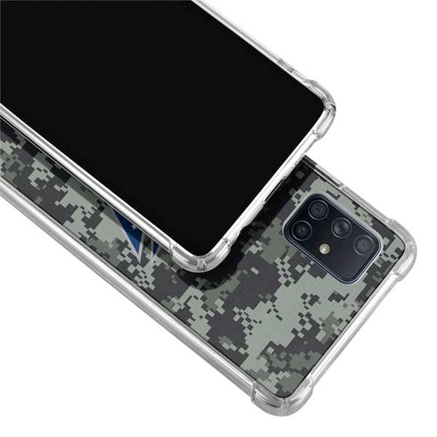 NHL Columbus Blue Jackets Camo Galaxy A71 5G Clear Case