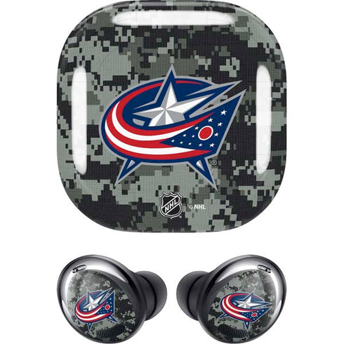 NHL Columbus Blue Jackets Camo Galaxy Buds Pro Skin