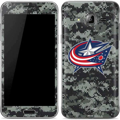 NHL Columbus Blue Jackets Camo Galaxy J3 Skin