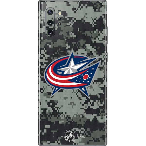 NHL Columbus Blue Jackets Camo Galaxy Note 10 Plus Skin