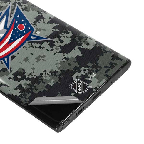 NHL Columbus Blue Jackets Camo Galaxy Note 10 Plus Skin