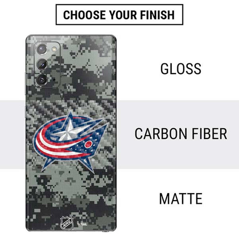 NHL Columbus Blue Jackets Camo Galaxy Note20 5G Skin