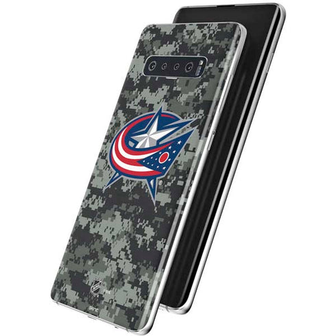NHL Columbus Blue Jackets Camo Galaxy S10 Plus Skin