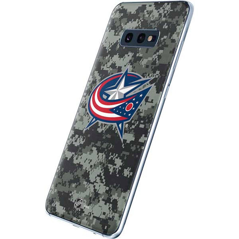 NHL Columbus Blue Jackets Camo Galaxy S10e Skin