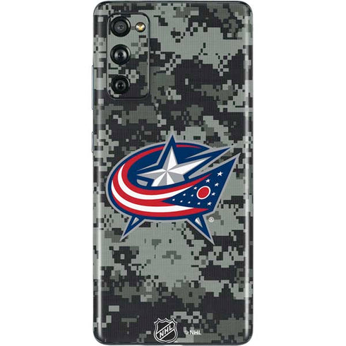 NHL Columbus Blue Jackets Camo Galaxy S20 Fan Edition Skin