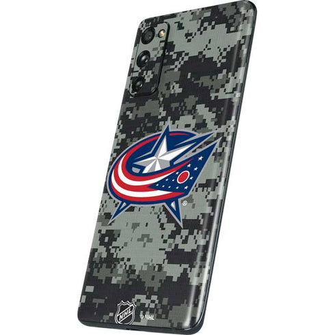 NHL Columbus Blue Jackets Camo Galaxy S20 Fan Edition Skin