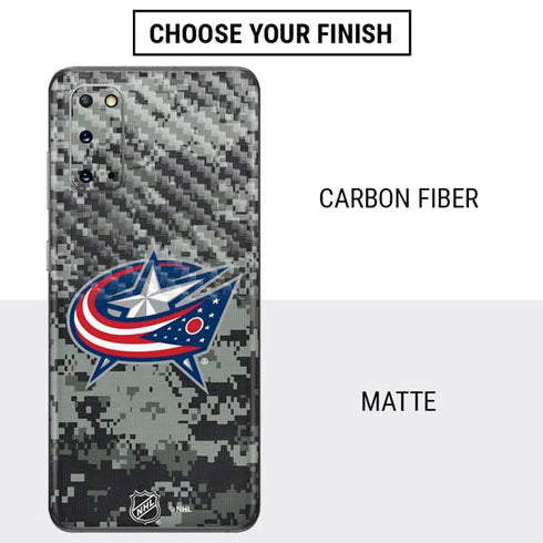 NHL Columbus Blue Jackets Camo Galaxy S20 Skin