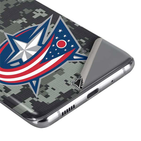 NHL Columbus Blue Jackets Camo Galaxy S20 Ultra 5G Skin
