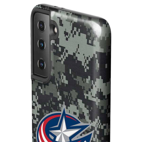 NHL Columbus Blue Jackets Camo Galaxy S21 FE Pro Case