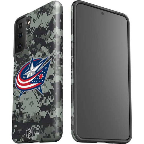 NHL Columbus Blue Jackets Camo Galaxy S21 FE Pro Case