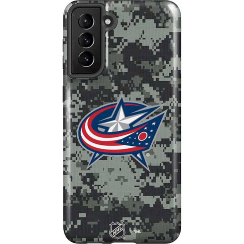 NHL Columbus Blue Jackets Camo Galaxy S21 Plus 5G Pro Case