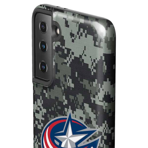 NHL Columbus Blue Jackets Camo Galaxy S21 Plus 5G Pro Case