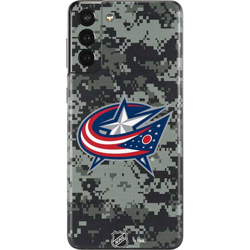 NHL Columbus Blue Jackets Camo Galaxy S21 Plus 5G Skin