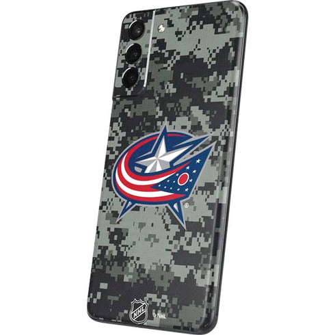 NHL Columbus Blue Jackets Camo Galaxy S21 Plus 5G Skin