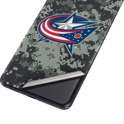 NHL Columbus Blue Jackets Camo Galaxy S21 Plus 5G Skin