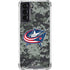 NHL Columbus Blue Jackets Camo Galaxy S22 Clear Case