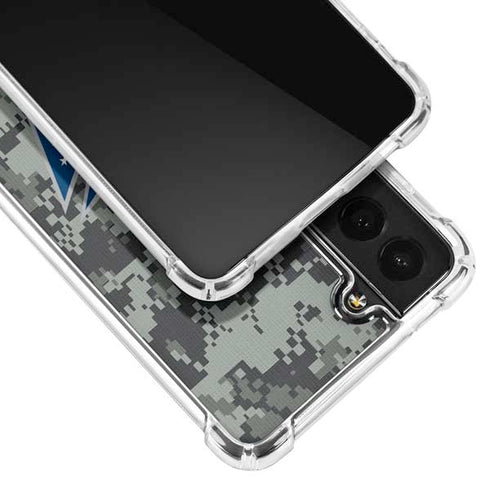 NHL Columbus Blue Jackets Camo Galaxy S22 Plus Clear Case