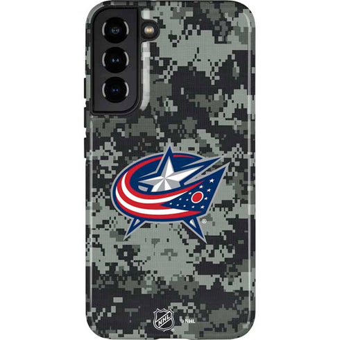 NHL Columbus Blue Jackets Camo Galaxy S22 Plus Pro Case