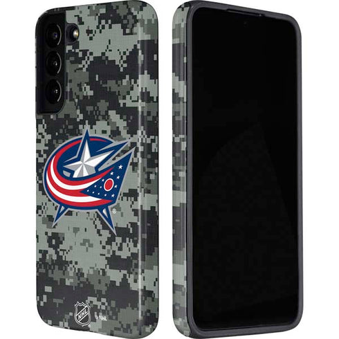 NHL Columbus Blue Jackets Camo Galaxy S22 Plus Pro Case