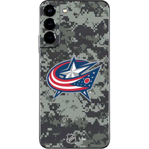 NHL Columbus Blue Jackets Camo Galaxy S22 Plus Skin