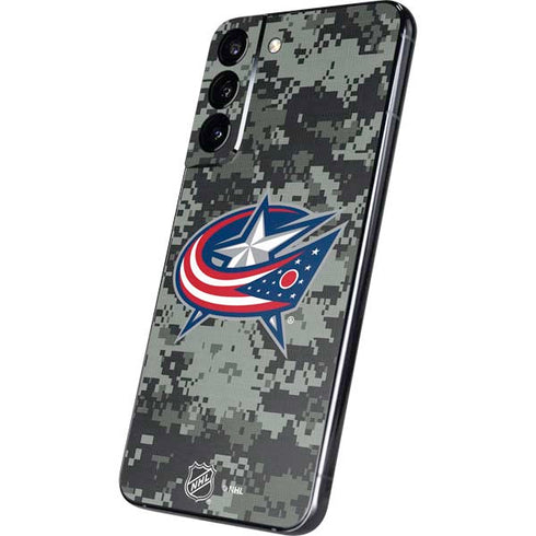 NHL Columbus Blue Jackets Camo Galaxy S22 Plus Skin