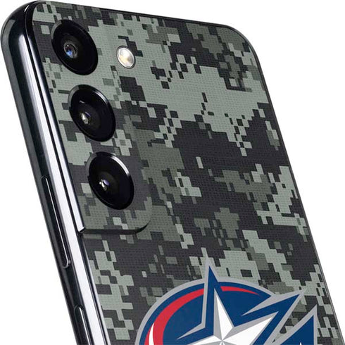 NHL Columbus Blue Jackets Camo Galaxy S22 Plus Skin