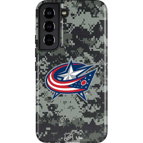 NHL Columbus Blue Jackets Camo Galaxy S22 Pro Case